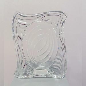 Vintage Mikasa Clear Glass Emotion Swirl Photo Frame Desk Tabletop